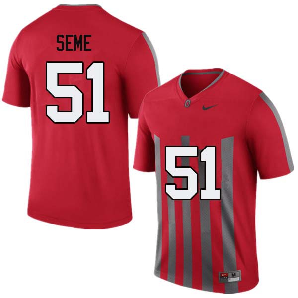 Ohio State Buckeyes #51 Nick Seme Men Alumni Jersey Throwback